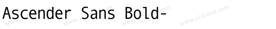 Ascender Sans Bold字体转换
